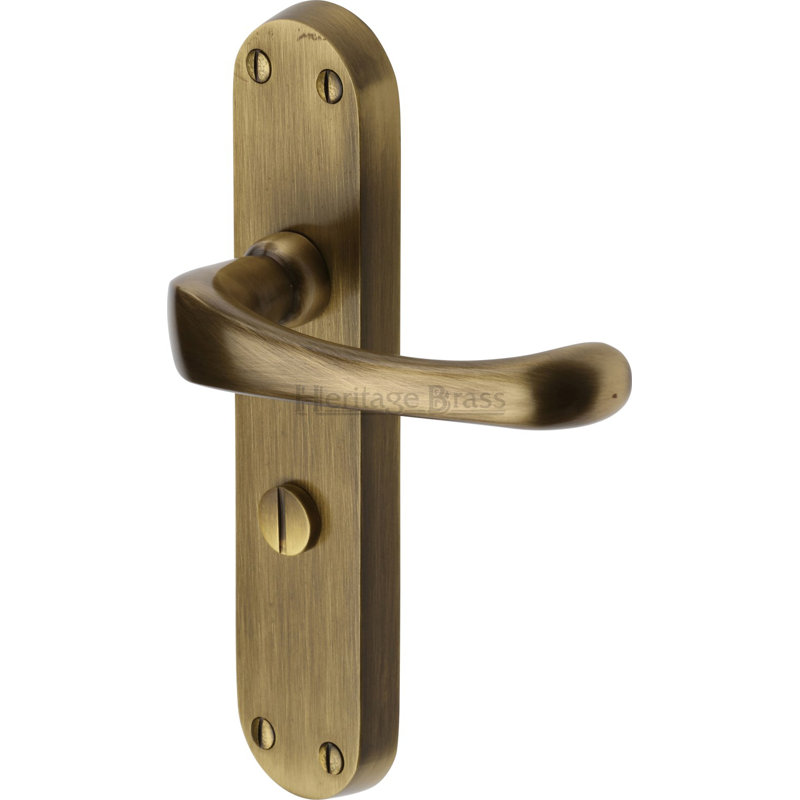 Heritage Brass Heritage Door Handle for Bathroom Gloucester Design, Antique Brass