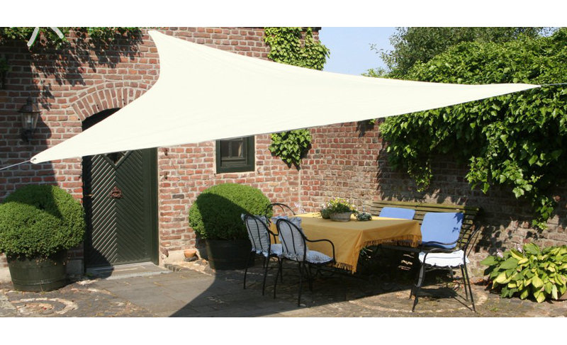 Nonatum 3.6m x 3.6m Triangle Shade Sail, Cream