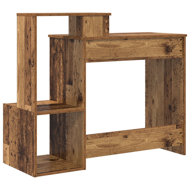 Computer Desk Engineered Wood, MDF Medium, Old Wood