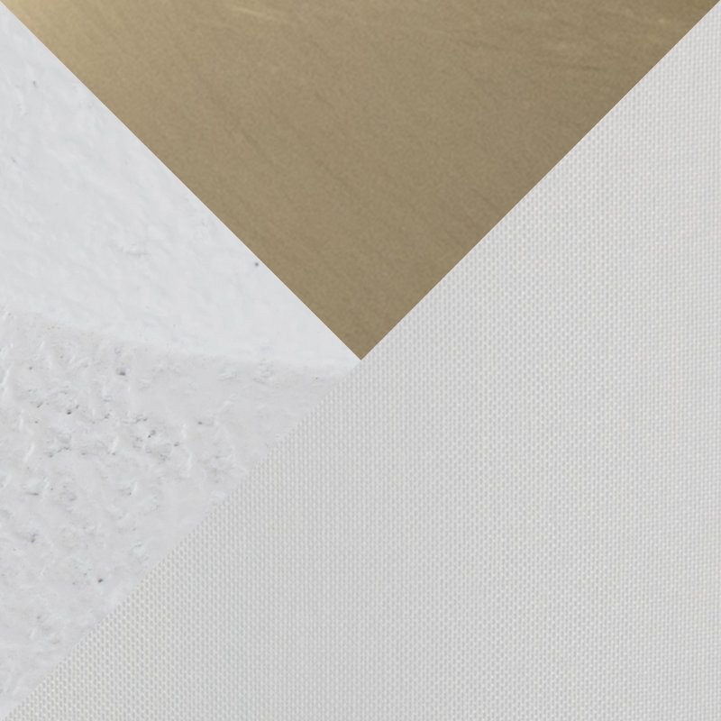 Set of 2 White Polyresin Table Lamps with Brass Accents