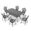Ensemble de 7 pièces de mobilier de patio en fonte d'aluminium avec coussins-946894911
