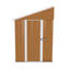 8FTx4 FT Heavy-Duty Metal Storage Shed with Windows & Ventilation,Lean-To Garden Shed,Brown