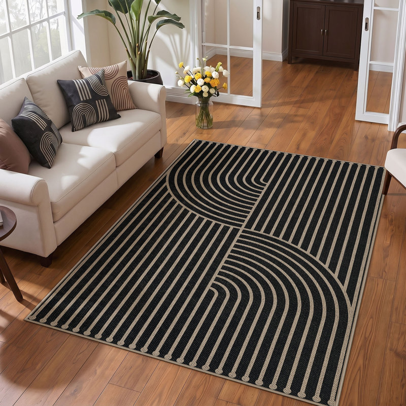 Woven Jute Non-Slip Area Rug