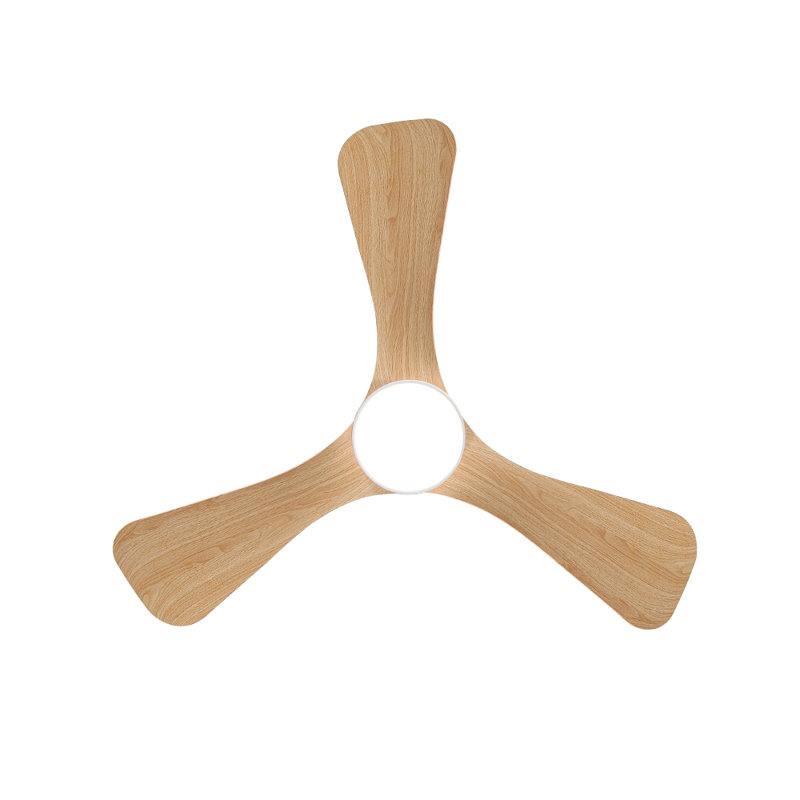 42 In. 3 Abs Blades Indoor Ceiling Fan With Light Kit And Remote, White, Wood Grain