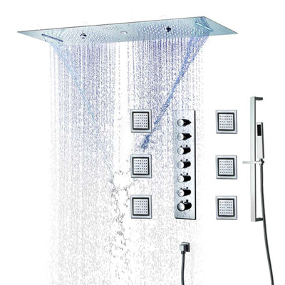 Trieste LED Thermostatic Phone Controlled Shower System