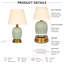 Lampe de table moderne en céramique 10 po Cactus avec abat-jour tambour en tissu (ampoule incluse)