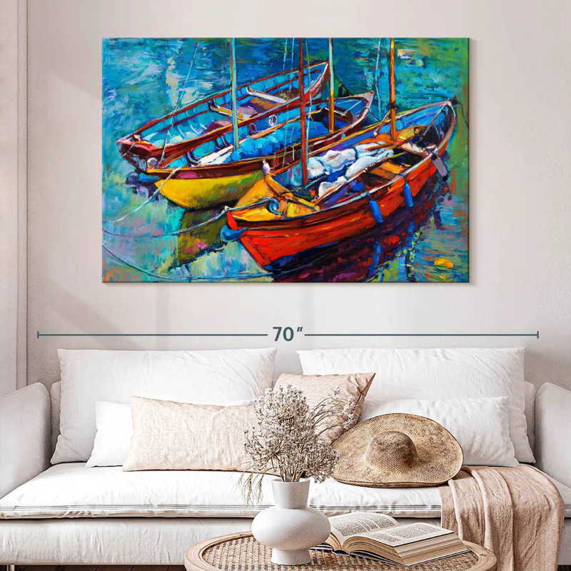Mehar Vivid Sea Boats, 34" H x 51" W
