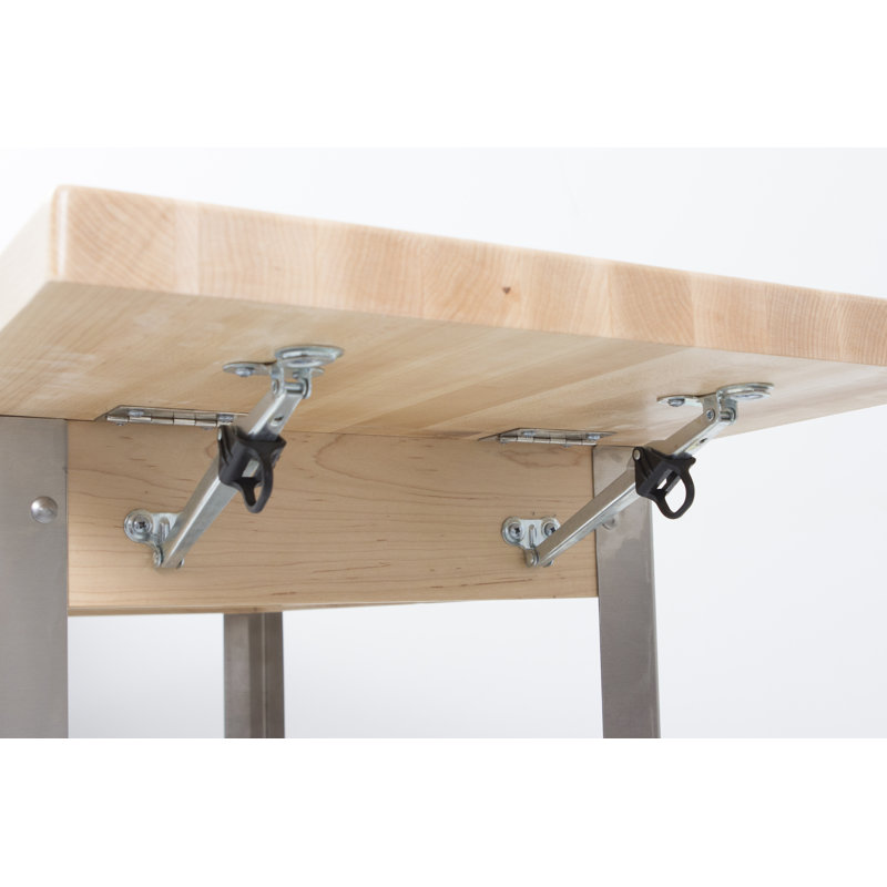 Cucina Elegante Kitchen Cart with Wood Top, 1 Included