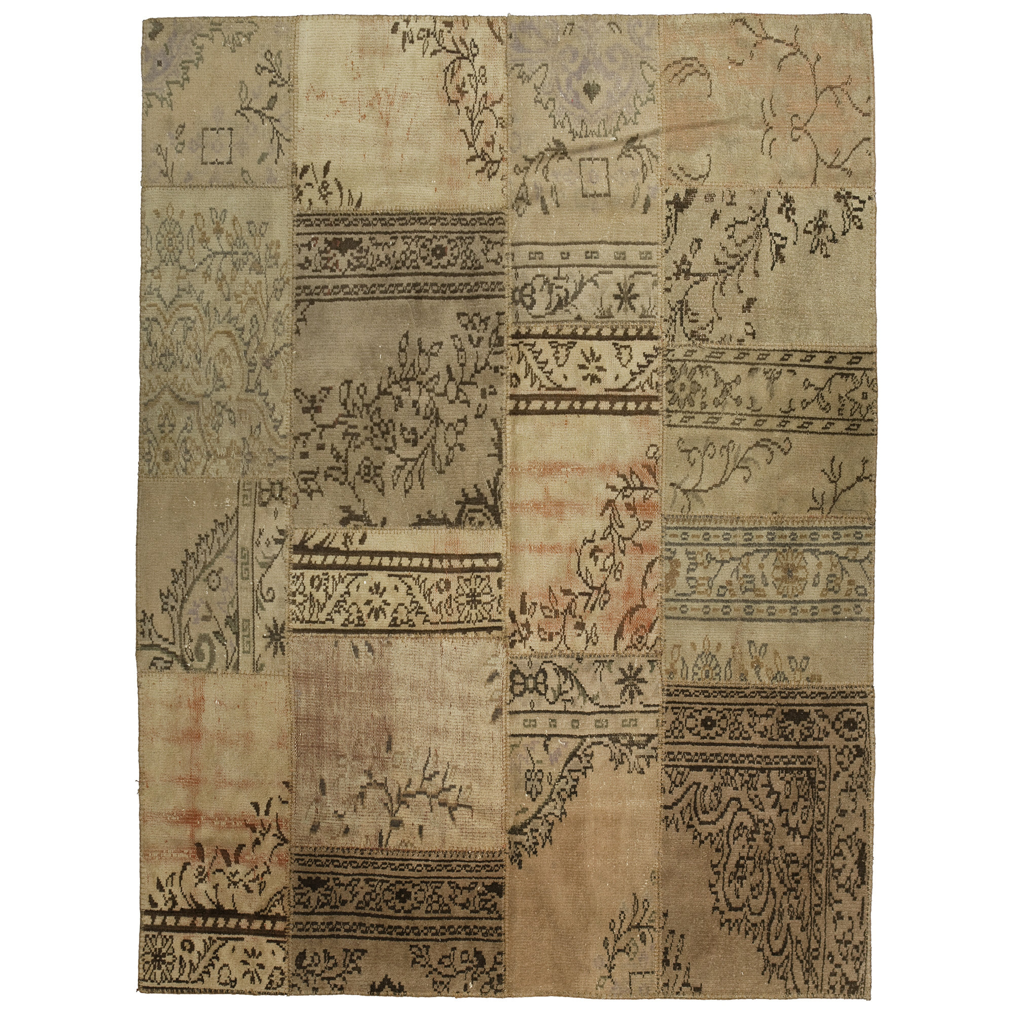 Asia Minor Carpets Hand Knotted Wool Brown/Beige Rug | Wayfair
