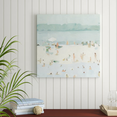«Sea Glass Sandbar I» par Emma Scarvey, peinture sur toile