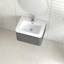Armoire de salle de bain murale 24 po avec lavabo flottant mural et tiroir en céramique blanche
