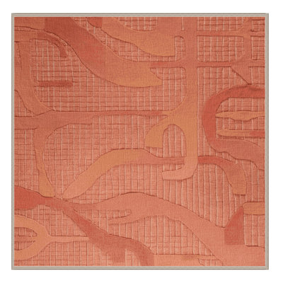 Machine Washable Abstract Pink Area Rug
