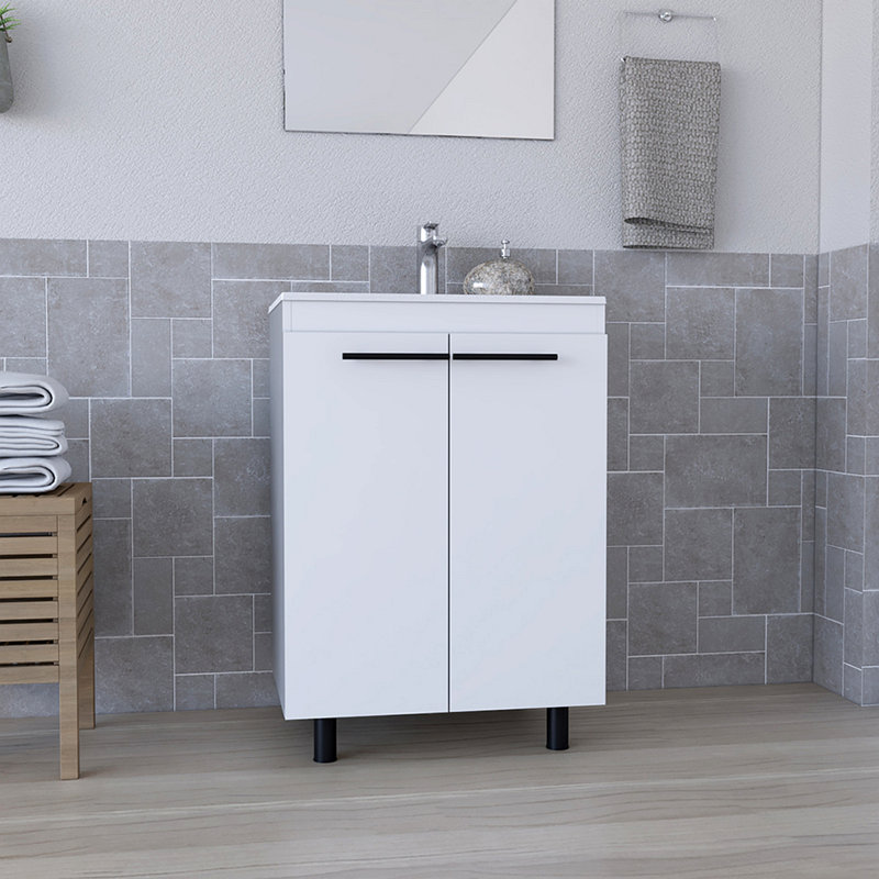 Floor Cabinet Oxnard Bathroom, White
