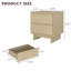 19.7'' W Particle Board / Chipboard Nightstand-491636472