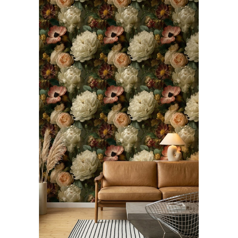 Papier peint floral foncé foncé Moody, Peel and Stick