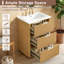 Meuble-lavabo moderne Lumina 24 po en bois avec lavabo et meuble de rangement à trois tiroirs