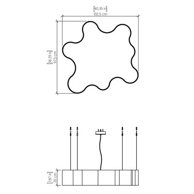 1 - Light LED Unique/Statement Pendant