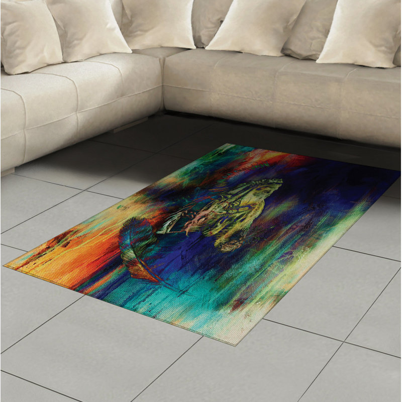 Tapis décoratif Tribal, Rectangle— 4 pi x 5 pi 8 po