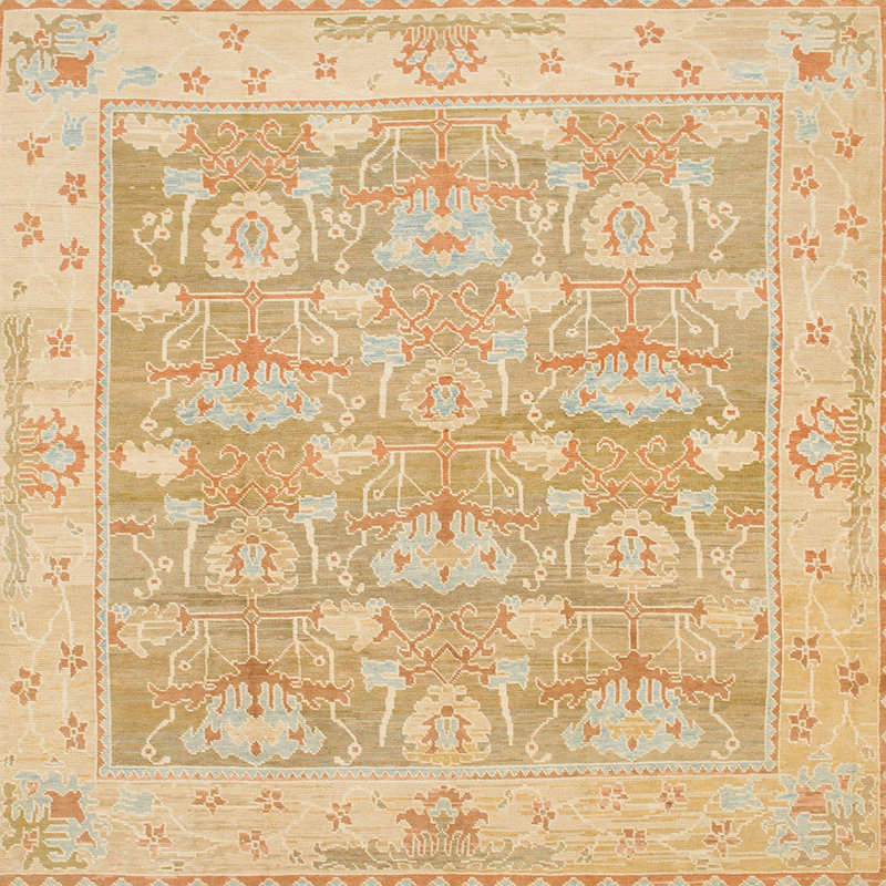 Tapis abstrait moderne 1227, Carré 4 pi