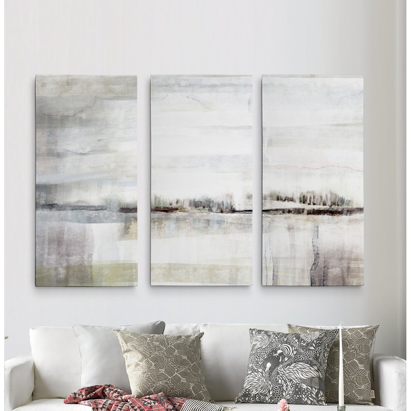 Valley Fair - 3 Piece Painting on Canvas, 32" H x 48" W x 1.5" D