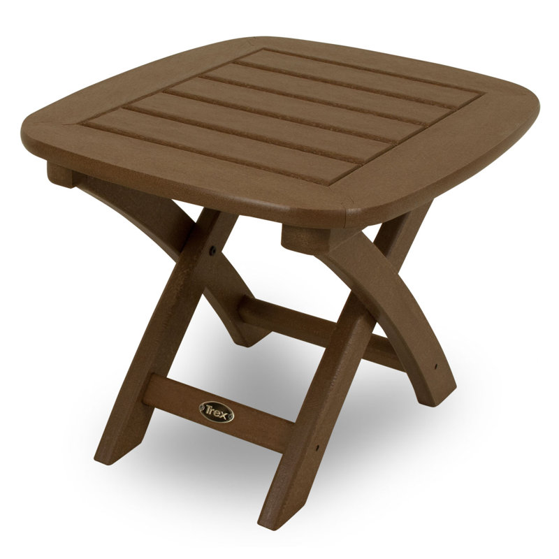 TREX Outdoors Yacht Club 21" x 18" Side Table, Light Brown