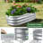 3 Pack4*2*1Ft Raised Garden Bed Kits, Outdoor Oval Metal Galvanized Ground Planter Garden Boxes For Planting Plants Vegetables-1609539462