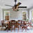 52" Black Ceiling Fan with Light Kit and Remote Control, 6-Speed DC Motor, DIY Shape Adjustable Ceiling Fan for Bedroom, Living Room