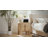Modern Wood Nightstand With Built-In Charging Station, Curved Mid-Century End Table With 2 Drawers For Bedroom, Living Room,Entryway-552632408