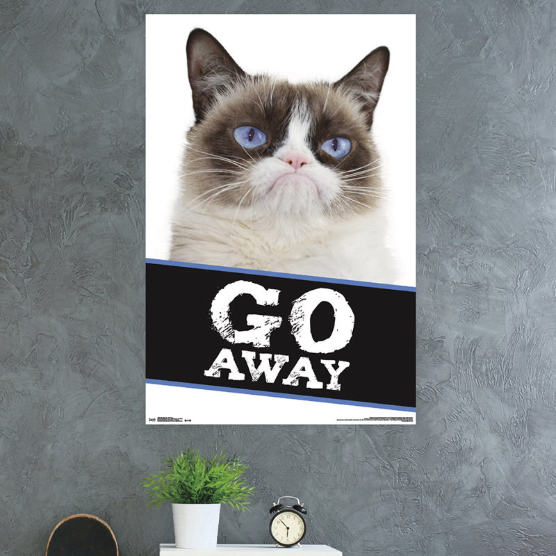 Impression sur papier cat-out away grumpy