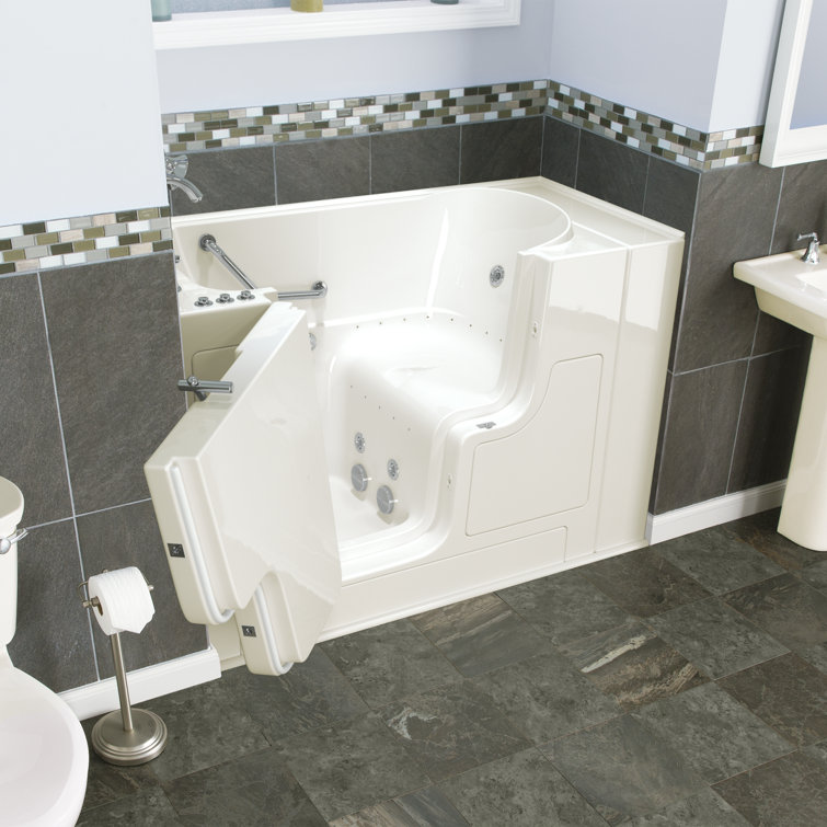 52'' x 30'' Walk-in Fiberglass Bathtub with Faucet