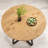 43.3" Round Dining Table For 4-6 People, MDF Wood Tabletop With Sturdy Metal Legs, Modern Kitchen Table With X-Shaped Base, Easy Assembly, Large Round Dinner Table For Dining Room, Living Room & Apart-2102085930