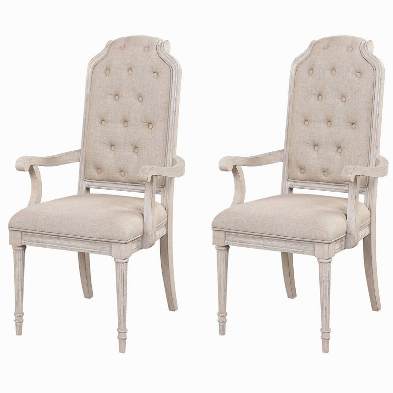 Ensemble de 2 fauteuils capitonnés à dossier