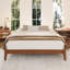 Base de lit plateforme 12 po en bois de bambou sec pleine grandeur, avec support en lattes de bois, aucun sommier requis, assemblage facile-142460176-142460183