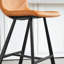 Ensemble de tabourets de bar ergonomiques avec repose-pieds - Structure en métal robuste pour sièges à hauteur de comptoir-1323601761