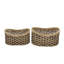 Handmade Seagrass Basket With Handles - Set of 2