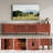 Tv Stand Up To 75 Inches For Living Room, Mid Century Modern Entertainment Center With Power Outlet, Central Storage Shelf And 2 Storage Cabintes, Walnut