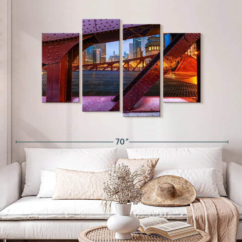 Lilie Chicago Marshall Suloway Bridge, 32" H x 52" W