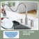 3-Hole Pull Down Kitchen Faucet With Soap Dispenser And Unique Individual Handle