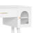 Vanity Makeup Table & Chair Set with Spacious Storage and Built-in Power Strip, Perfect for Organized Beauty Routines.-19925289