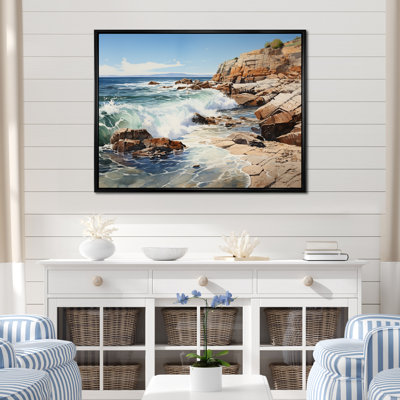 Sachem Rocky Beach, textures rocheuses sur toile