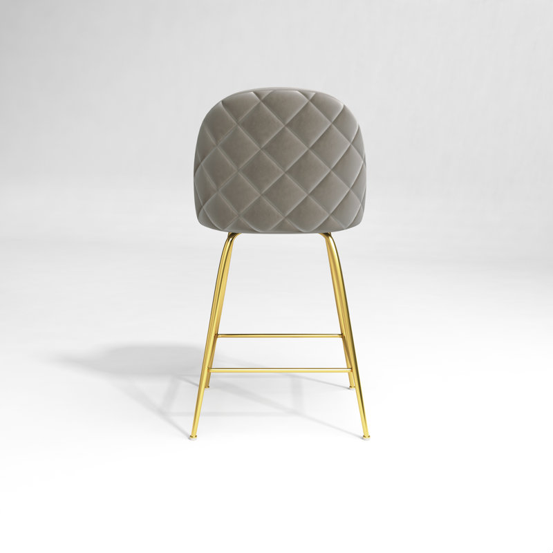 Ella Upholstered Counter Stool with Metal Frame