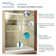 56" W x 70" H Bypass Frameless Shower Door with TruMotion Technology