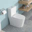 Toilette brute de 12 pouces, céramique blanche, chasse double 1,1 / 1,6, jet siphon, carte 800G, siège à fermeture en douceur, toilette en céramique silencieuse et puissante pour la salle de bain, jet avec fonctionnement