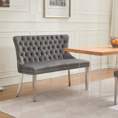 Banc capitonné à 2 places avec pieds