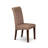 Barry Parson Kitchen Chairs - Brown Linen Linen Fabric Upholstered Dining Chairs, Set of 2, Mahogany-1602541402-1602541405