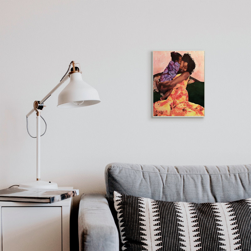 " Motherly Hug Loving Family Daughter Moment ", Wood, 15" H x 10" W