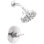 Ensemble de robinet de douche Nicoli 14 Series H2Okinetic, ensemble de pomme de douche et poignée chromées, ensemble de garniture de valve, chrome (valve incluse)
