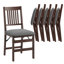 Chaises de salle à manger pliantes rembourrées et empilables avec structure en bois massif, sans assemblage-136333242