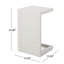 Table en forme de C CAPE CORAL ALU GRIS-1196623422