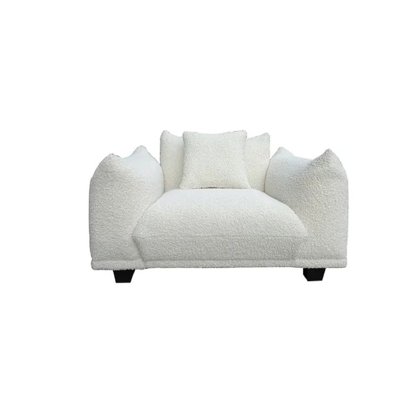 Ensemble de canapé et chaise surdimensionnée Halimah, Ourson blanc